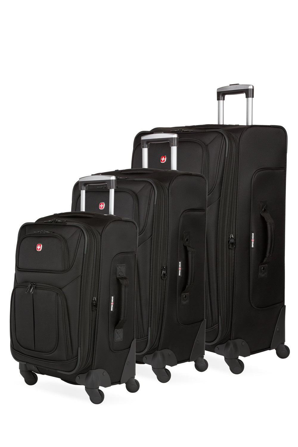 SWISSGEAR Sion 6283 Expandable 3pc Spinner Luggage Set - Black