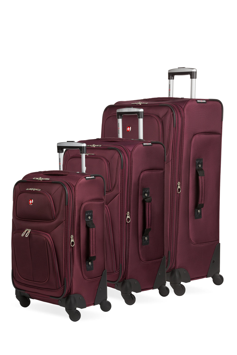 Swissgear Sion 6283 Expandable 3pc Spinner Luggage Set - Merlot Swissgear Sion 6283 Expandable 3pc Spinner Luggage Set - Merlot