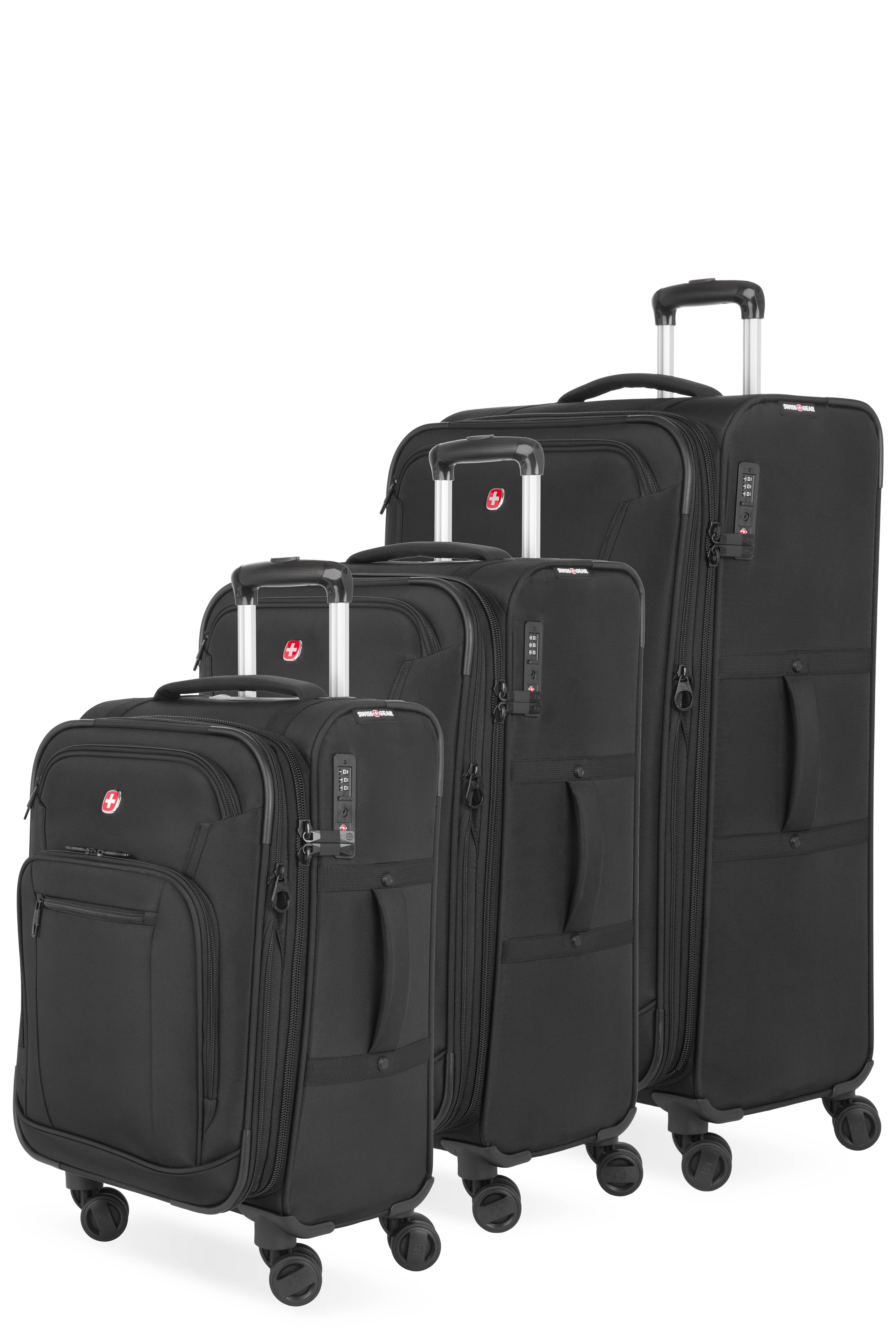 SWISSGEAR Zurich 3-Piece Spinner Set in Black – SWISSGEAR Canada