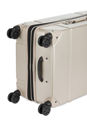 SWISSGEAR 7639 Expandable Trunk 2 Piece Spinner Set – Sand Eight 360-degree multi-directional spinner wheels for maximum maneuverability