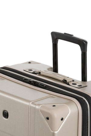 SWISSGEAR 7639 Expandable Trunk 2 Piece Spinner Set – Sand Durable reinforced wrapped grab handle