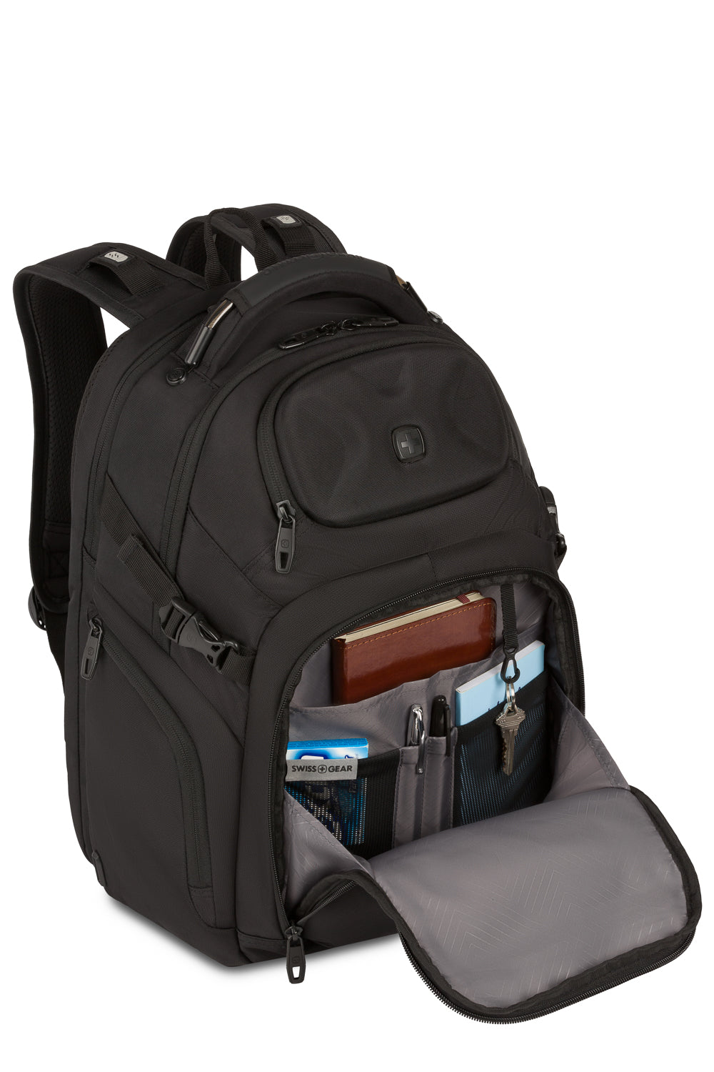 SWISSGEAR - Endure Laptop Backpack - Black/Black - 05