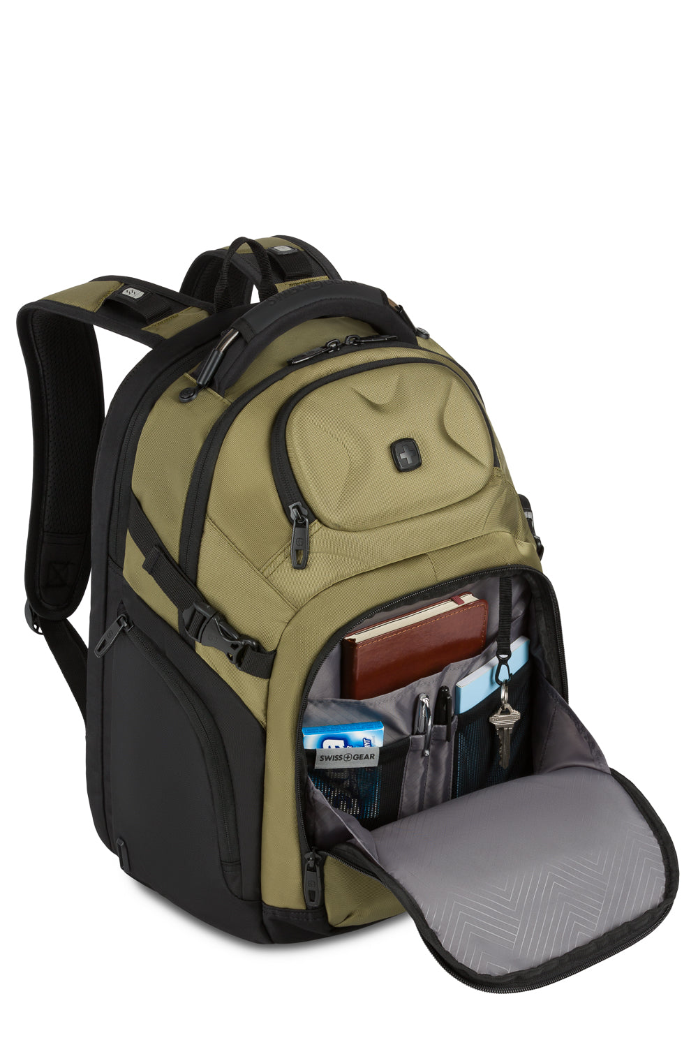 SWISSGEAR - Endure Laptop Backpack - Olive Green/Black - 05