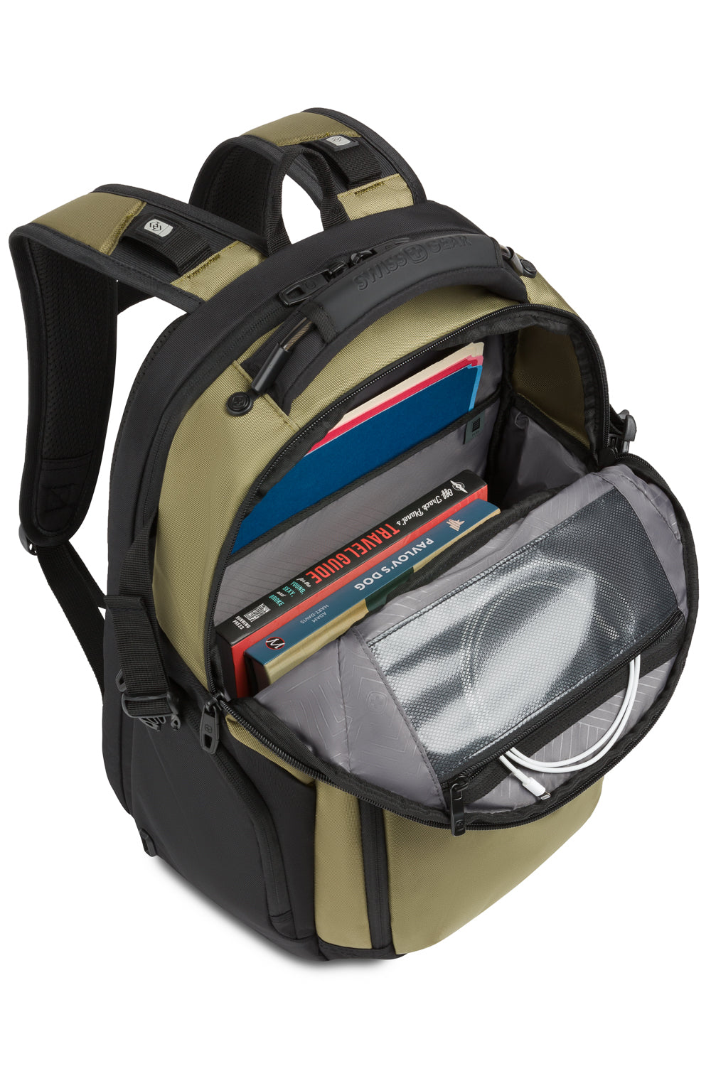 SWISSGEAR - Endure Laptop Backpack - Olive Green/Black - 06
