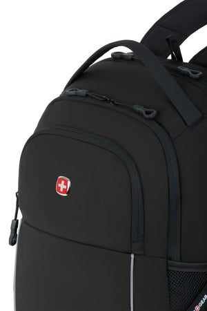 SWISSGEAR 1039 16 inch Laptop Backpack - Black Extra-wide, padded top carry handle.