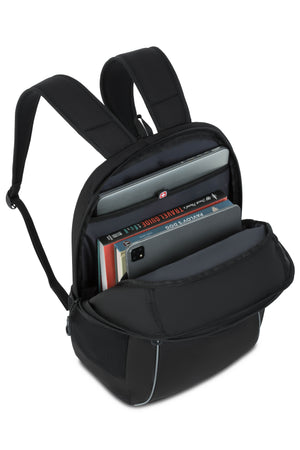 SWISSGEAR 1039 16 inch Laptop Backpack - Black Large main compartment includes a built-in padded laptop pocket designed to fit most 16