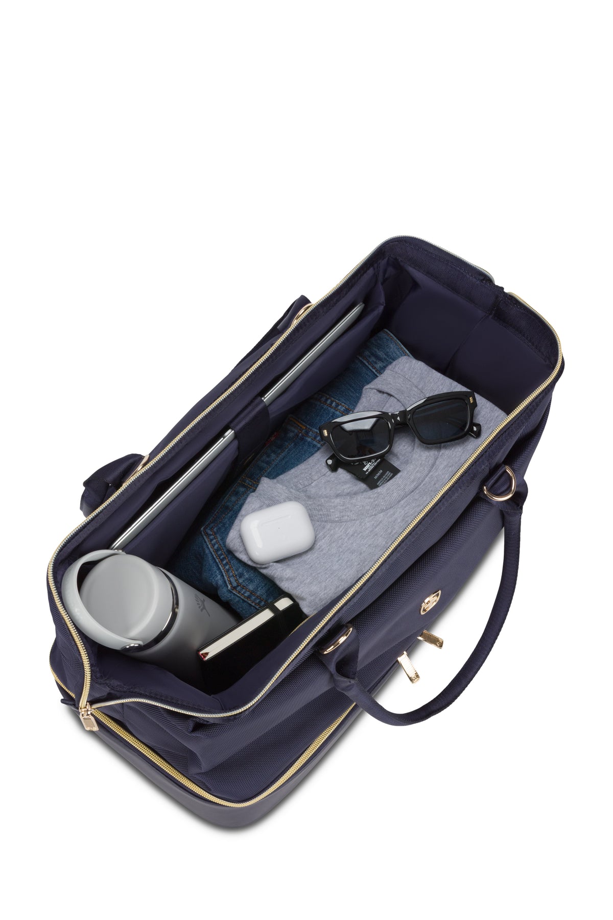SWISSGEAR - Weekender Travel Tote - Peacoat Blue Gold - 09