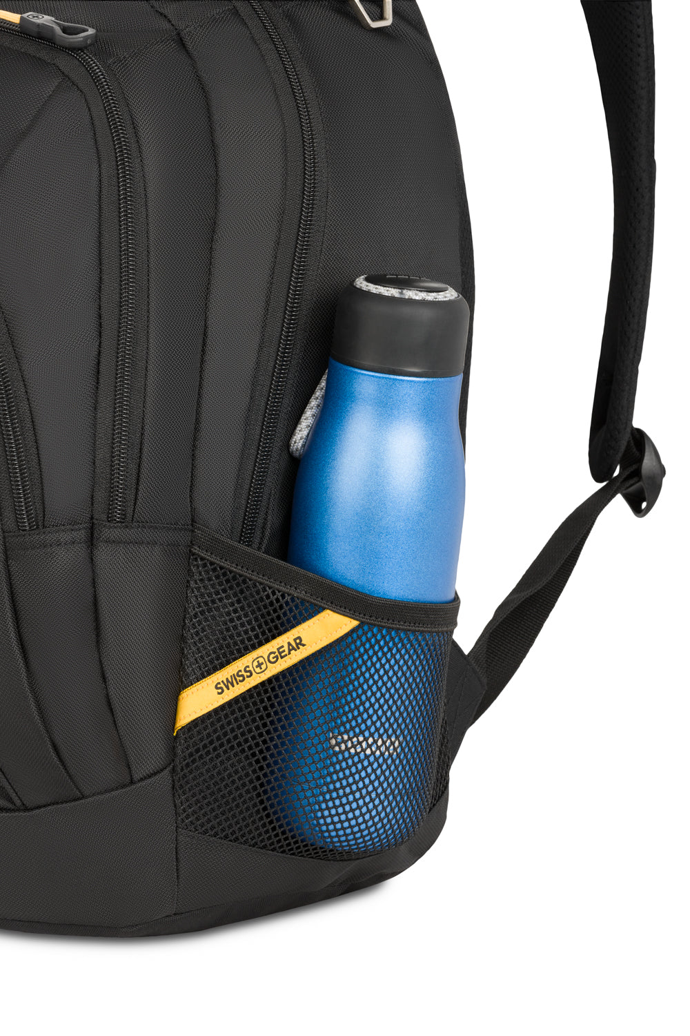 SWISSGEAR - Bungee Core Laptop Backpack - Black/Gold - 11