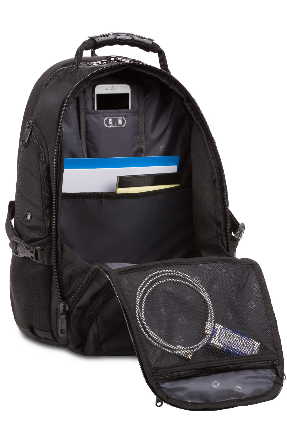 SWISSGEAR - 1900 ScanSmart Laptop Backpack - Black Black - 06