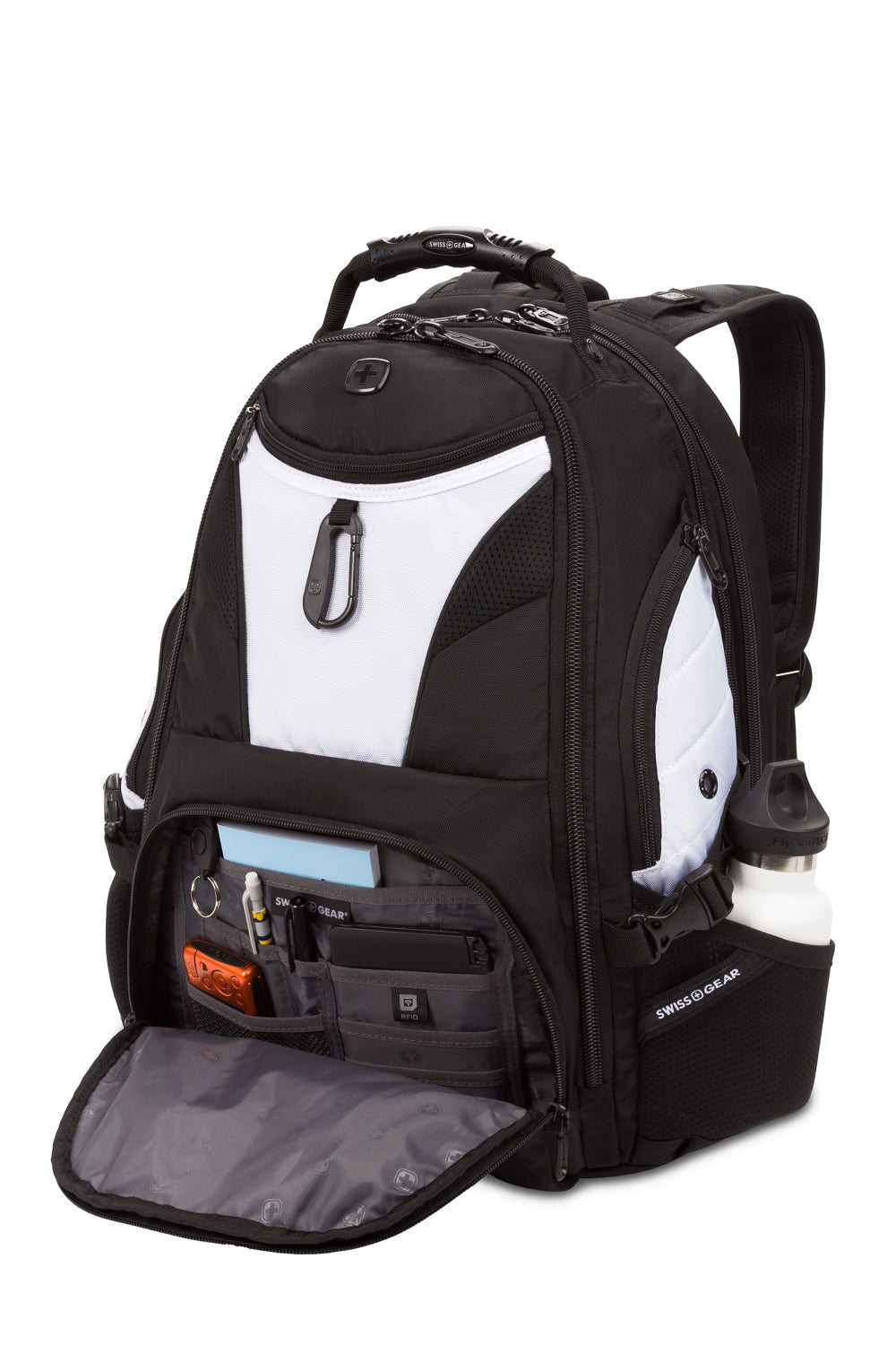 SWISSGEAR - 1900 ScanSmart Laptop Backpack - Black/White - 04