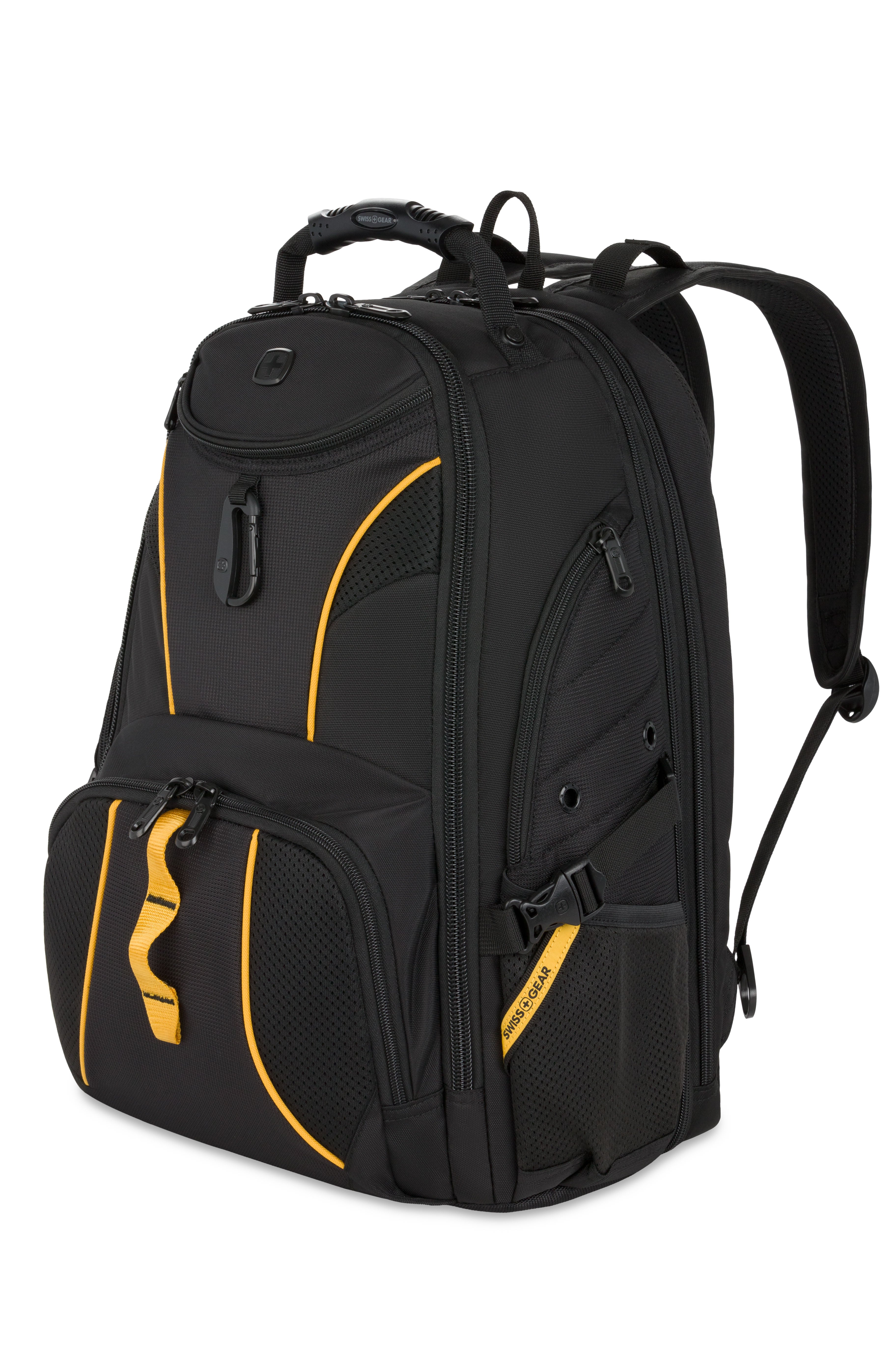 SWISSGEAR - 1900 ScanSmart Laptop Backpack - Black/Gold - 01