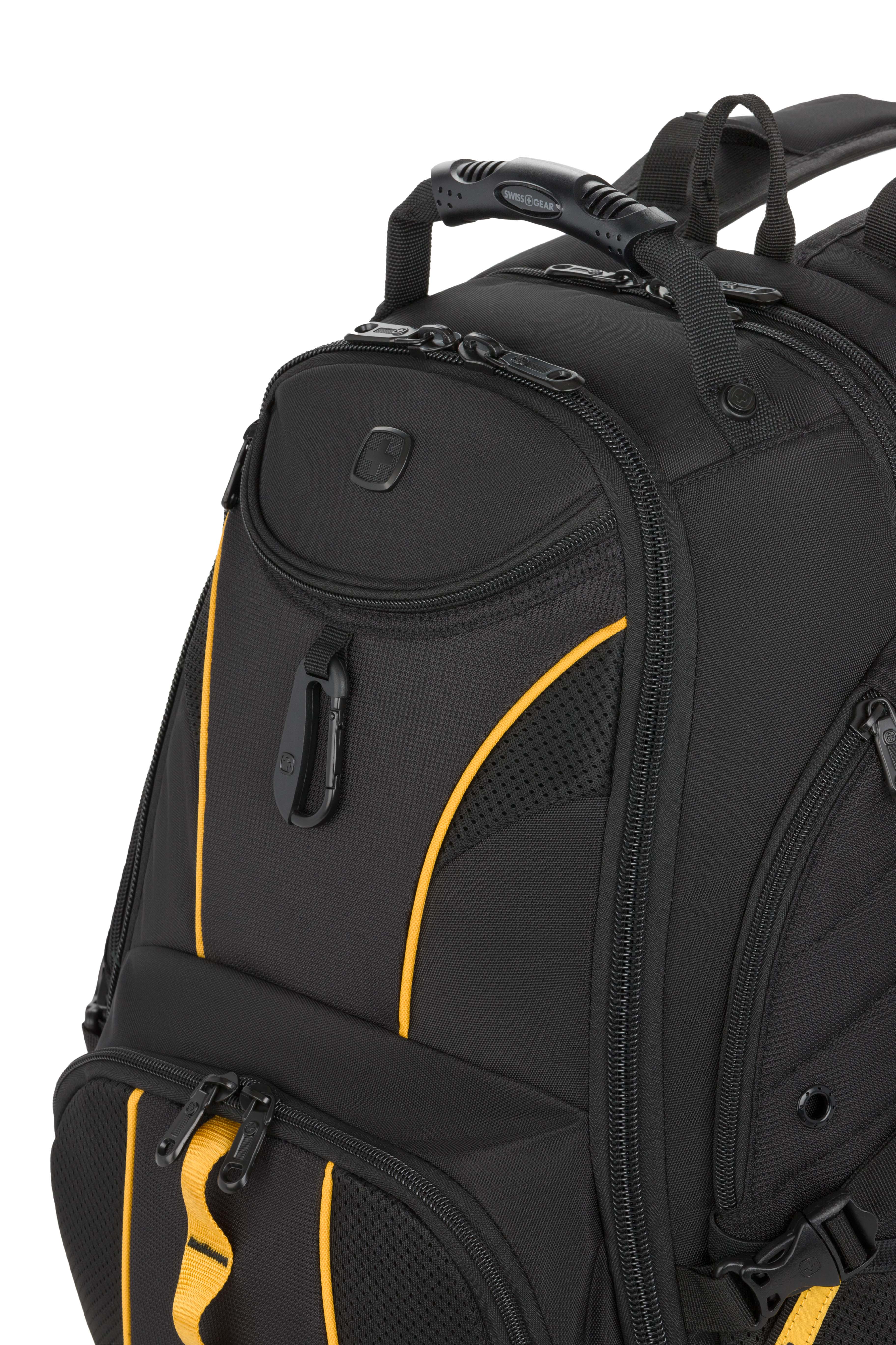 SWISSGEAR - 1900 ScanSmart Laptop Backpack - Black/Gold - 09