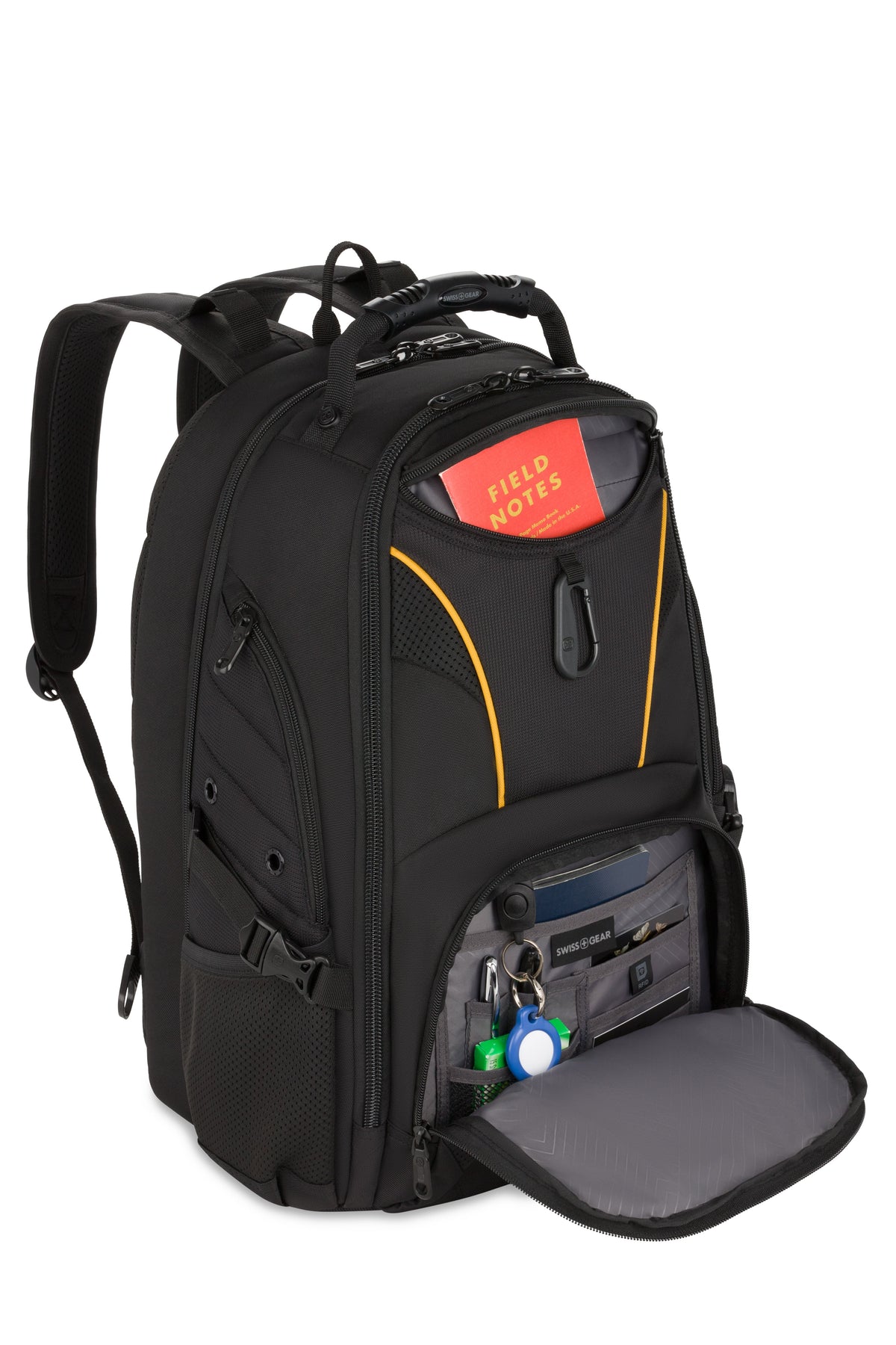SWISSGEAR - 1900 ScanSmart Laptop Backpack - Black/Gold - 05