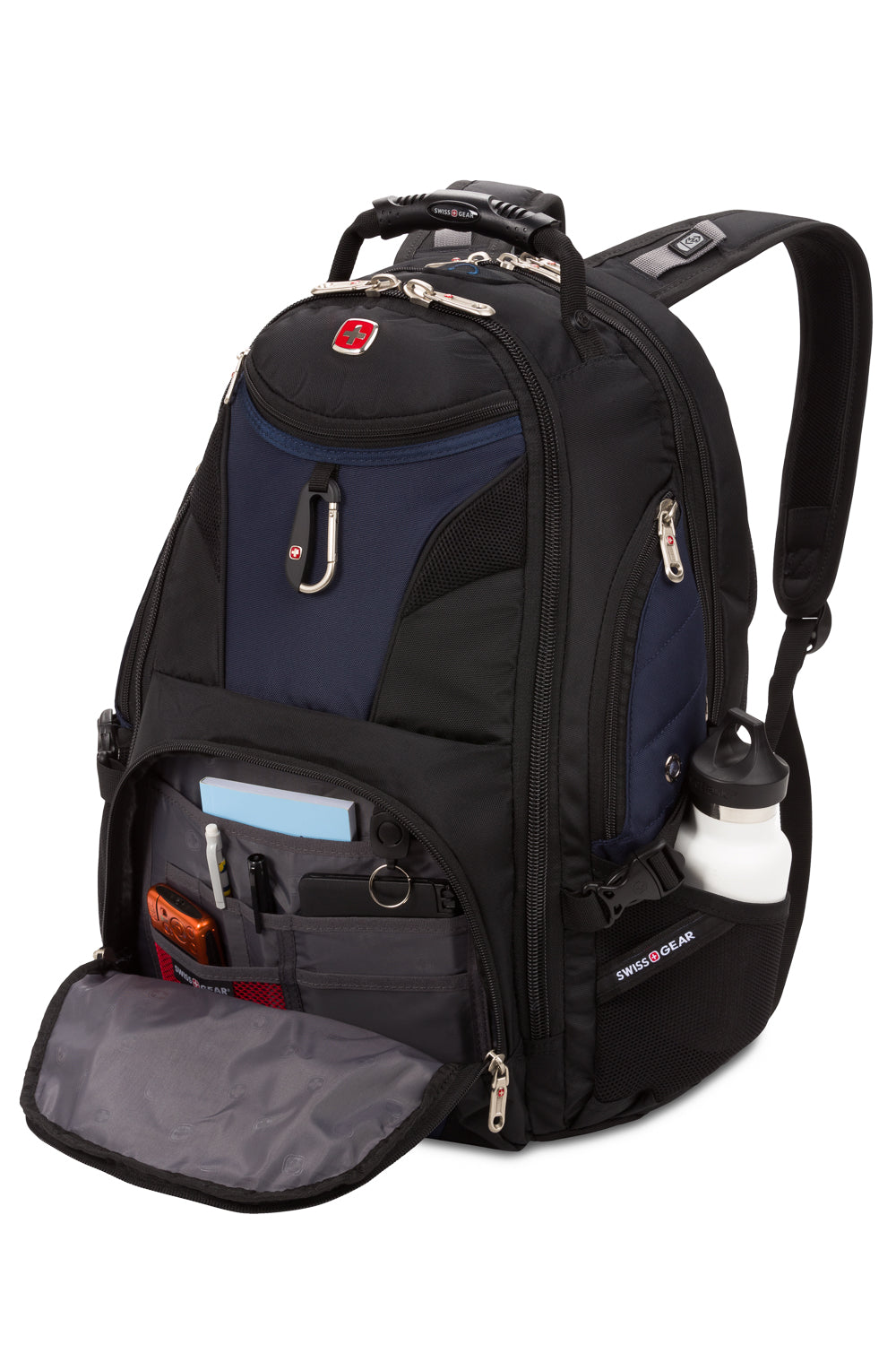 SWISSGEAR - 1900 ScanSmart Laptop Backpack - Black/Blue - 04