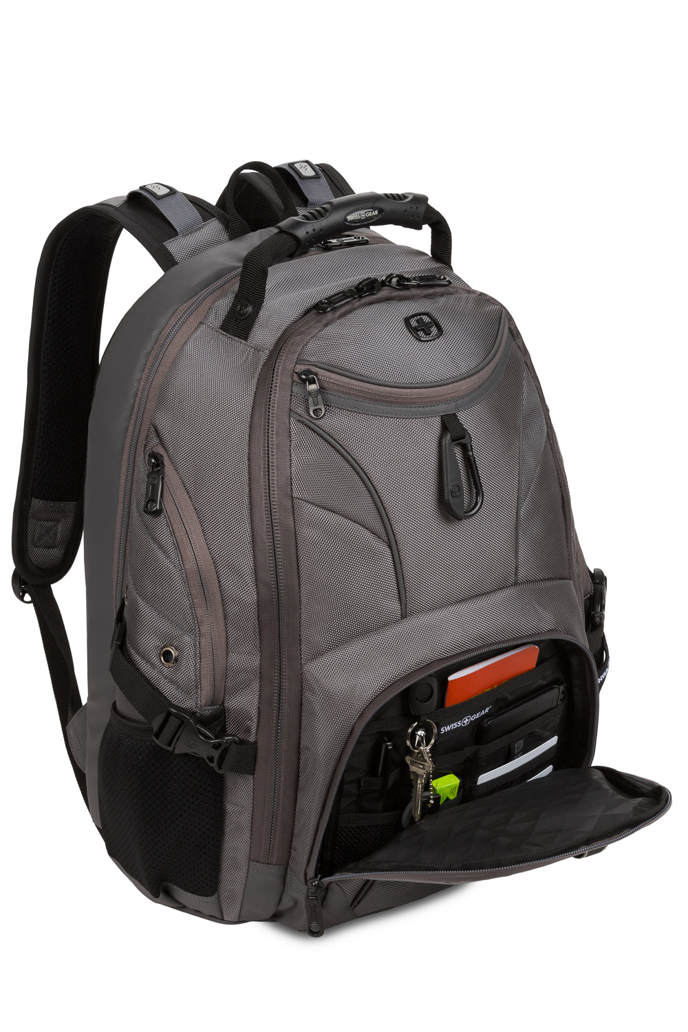 SWISSGEAR - 1900 ScanSmart Laptop Backpack - Grey Ballistic - 05