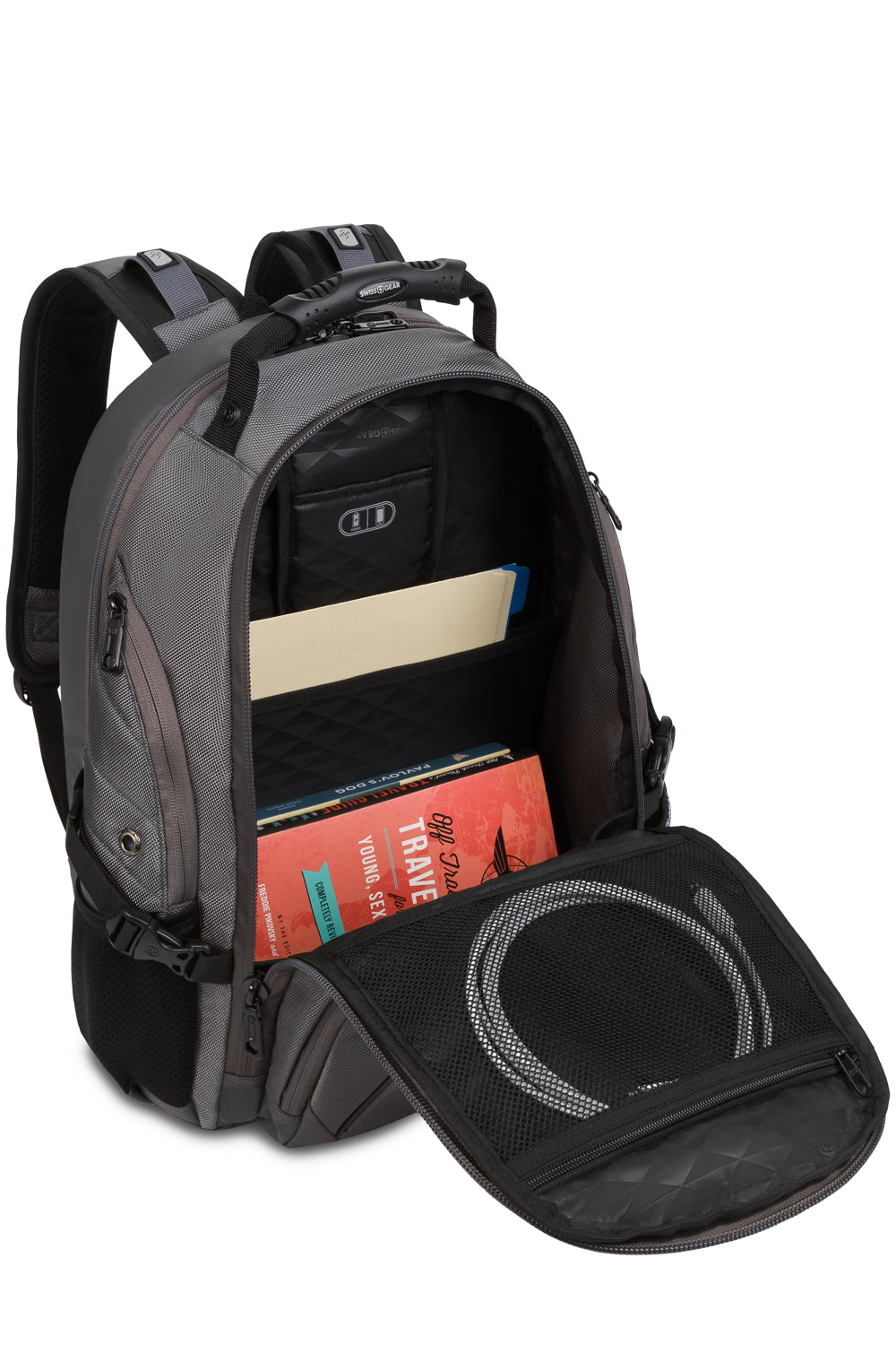 SWISSGEAR - 1900 ScanSmart Laptop Backpack - Grey Ballistic - 06