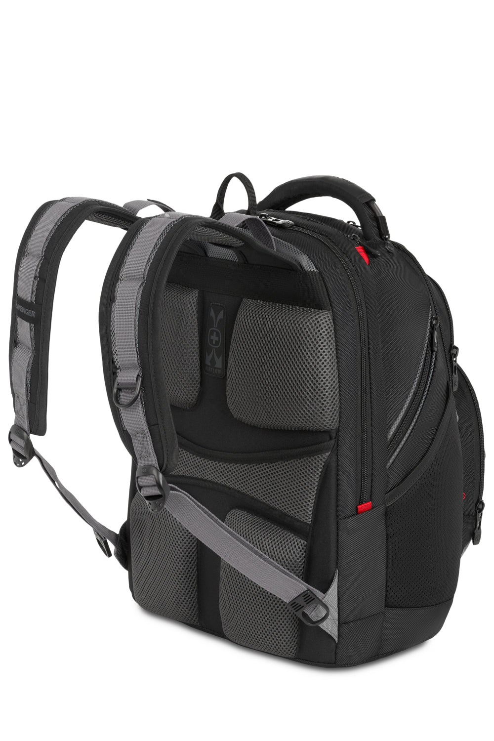 Wenger Synergy 16 inch Laptop Backpack - Black/Gray Shock-absorbing shoulder straps for maximum comfort