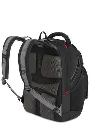 Wenger Synergy 16 inch Laptop Backpack - Black/Gray Shock-absorbing shoulder straps for maximum comfort