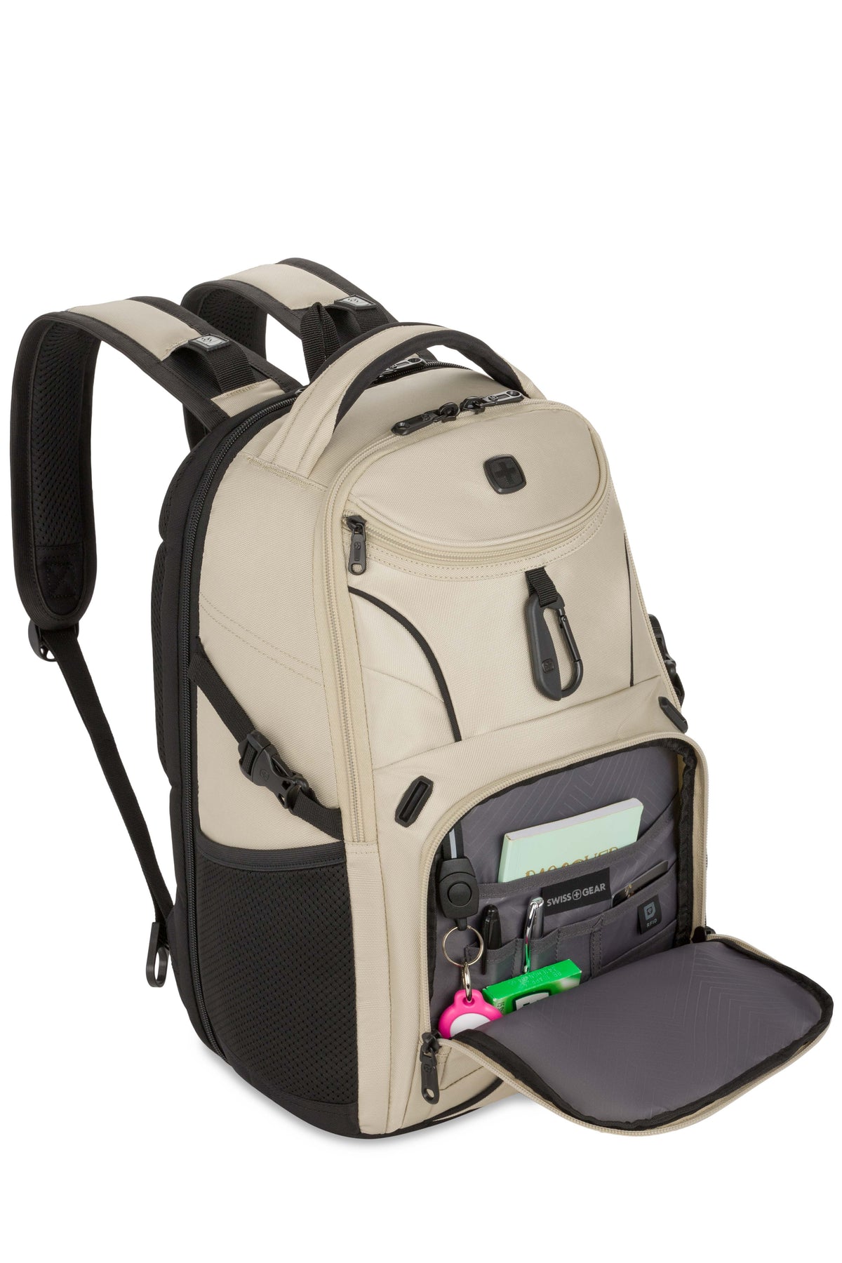 SWISSGEAR - Mini 1900 ScanSmart Laptop Backpack - Oatmeal - 05
