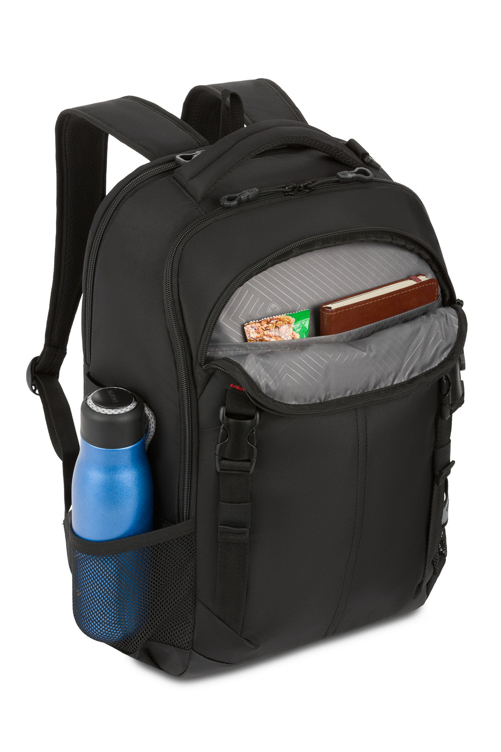 Swissgear Civic Pro 16 inch Laptop Backpack Essential zippered front organizer compartment with divider pockets and elastic pen loops