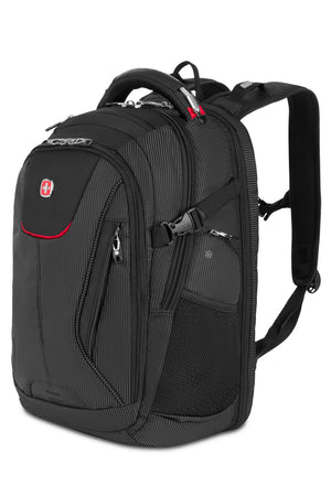 Sac à dos pour ordinateur portable SWISSGEAR Travel Tech Elite USB ScanSmart, noir/rouge