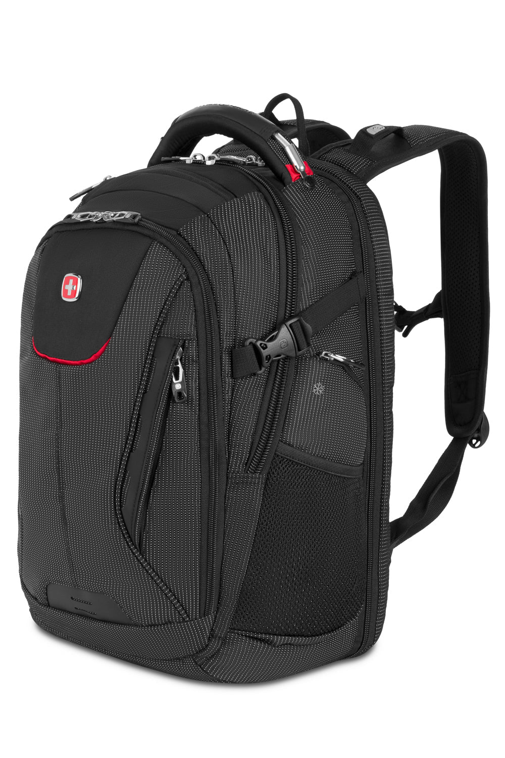 SWISSGEAR - Travel Tech Elite USB ScanSmart Laptop Backpack - Black/Red - 01