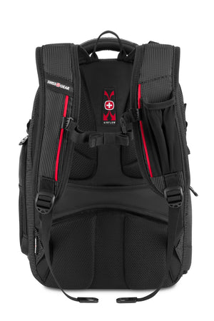 Sac à dos pour ordinateur portable SWISSGEAR Travel Tech Elite USB ScanSmart, noir/rouge