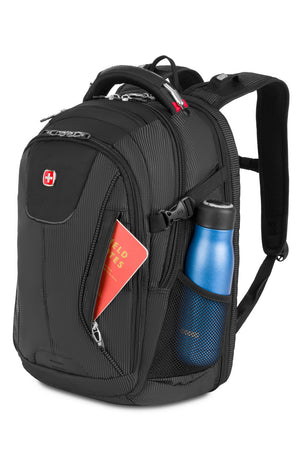 Sac à dos pour ordinateur portable SWISSGEAR Travel Tech Elite USB ScanSmart, noir/rouge