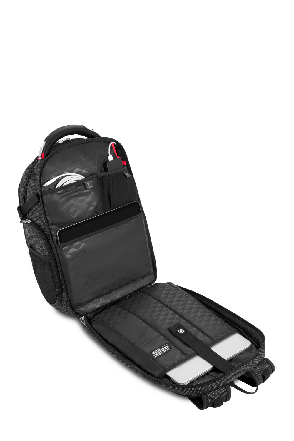 SWISSGEAR - Travel Tech Elite USB ScanSmart Laptop Backpack - Black/Red - 08