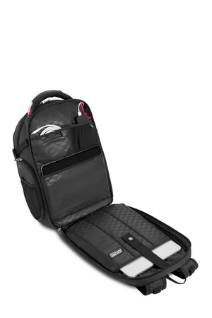 Sac à dos pour ordinateur portable SWISSGEAR Travel Tech Elite USB ScanSmart, noir/rouge