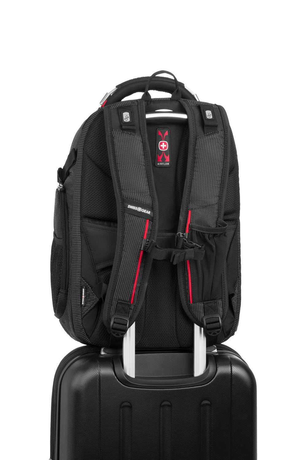SWISSGEAR 5358 USB ScanSmart Laptop Backpack - Black/Red