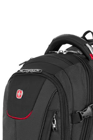 Sac à dos pour ordinateur portable SWISSGEAR Travel Tech Elite USB ScanSmart, noir/rouge