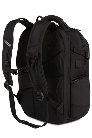 SWISSGEAR 5358 USB ScanSmart Laptop Backpack Ergonomically contoured, padded shoulder straps with built-in suspension, breathable mesh fabric