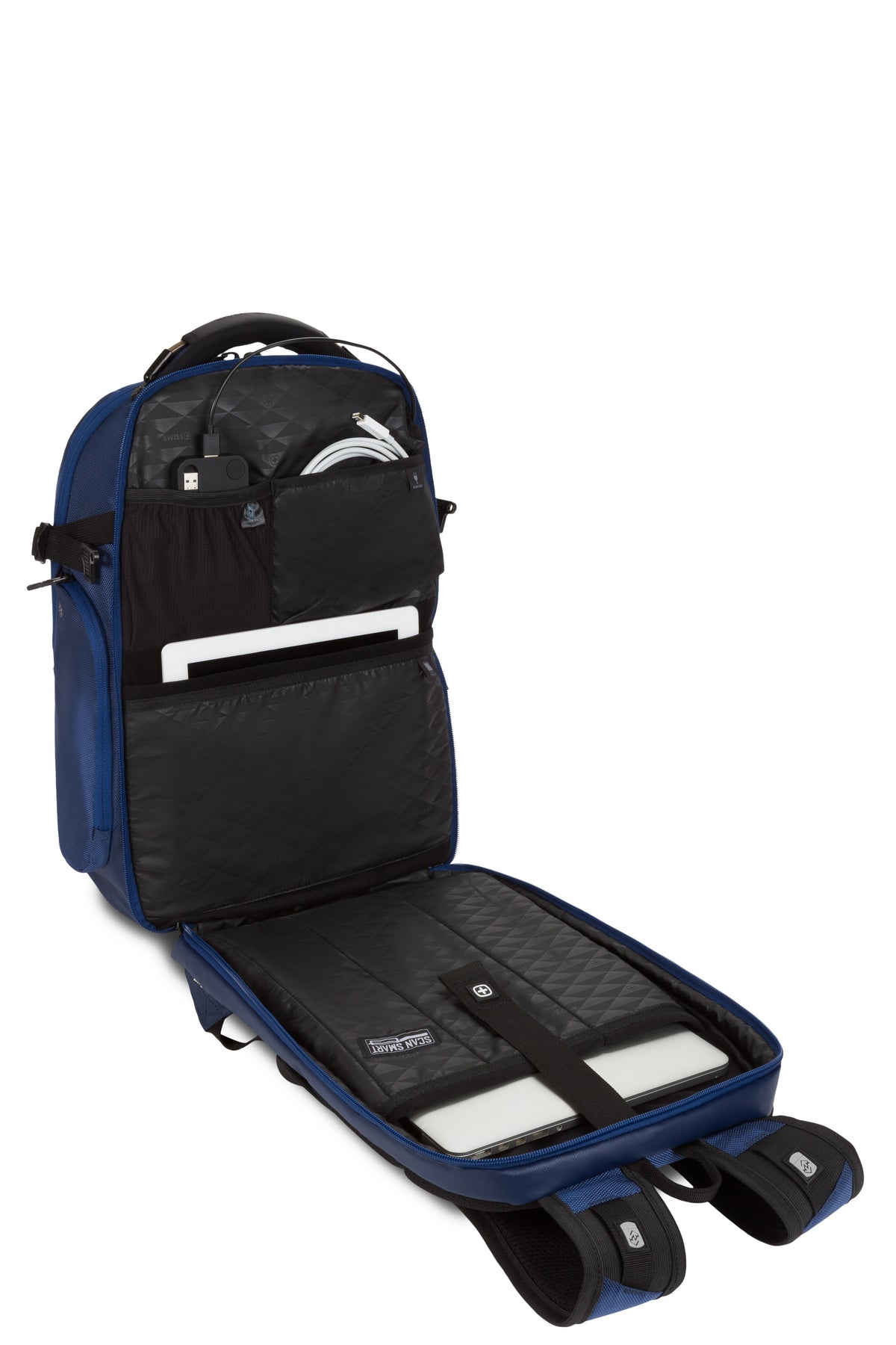 SWISSGEAR - Travel Tech Elite USB ScanSmart Laptop Backpack - Blue/Black - 08