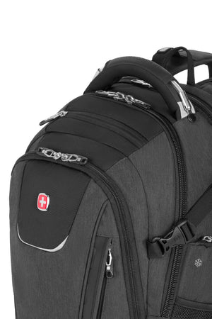 Swissgear 5358 USB ScanSmart Laptop Backpack - Gray Heather Mesh side pocket for storing additional digital items