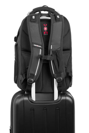 Swissgear 5358 USB ScanSmart Laptop Backpack - Gray Heather Add-a-bag trolley strap to slip over carry ons