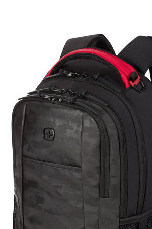 Swissgear 5505 Laptop Backpack Padded top carry handle with side metal D-ring to attach gear to