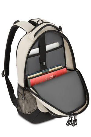 SWISSGEAR 5505 Laptop Backpack - Special Edition - Cream/Black Large main compartment with built-in padded, laptop pocket with strap designed to fit most 16