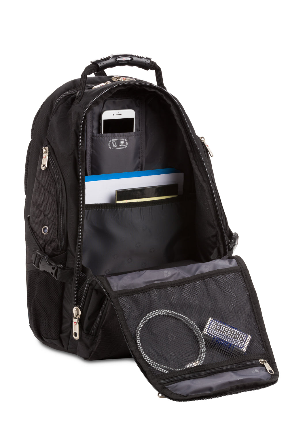 SWISSGEAR - 1900 Embroid ScanSmart Laptop Backpack - Black - 06