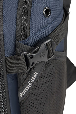 SWISSGEAR 5977 ScanSmart Laptop Backpack - Navy Side compression straps 