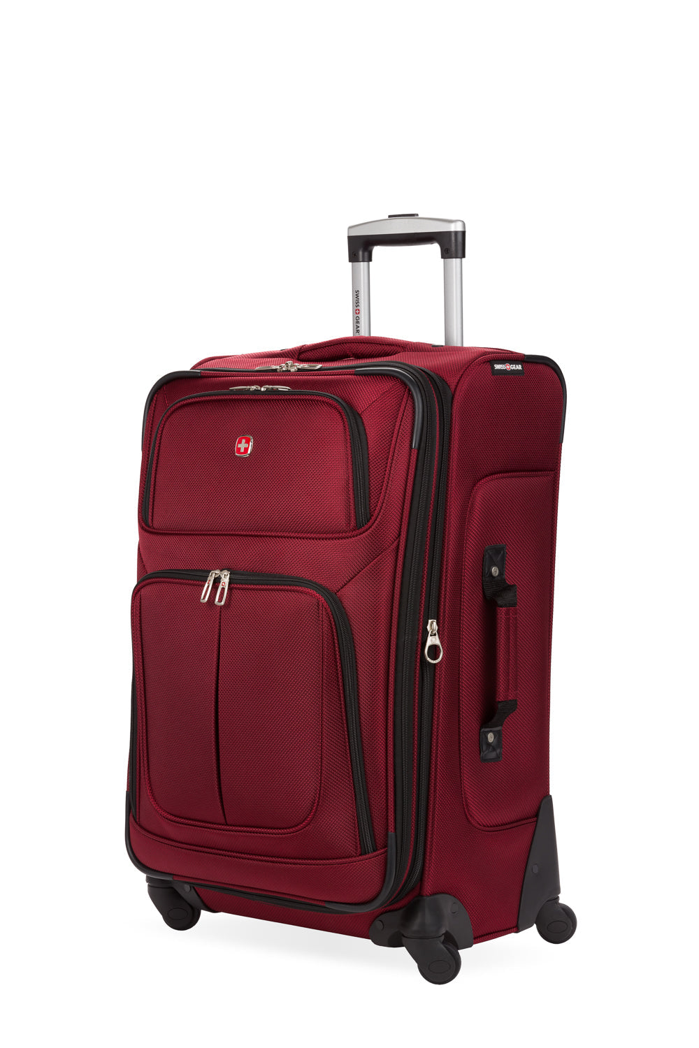 SWISSGEAR - Sion Medium Checked Spinner - Burgundy - 01