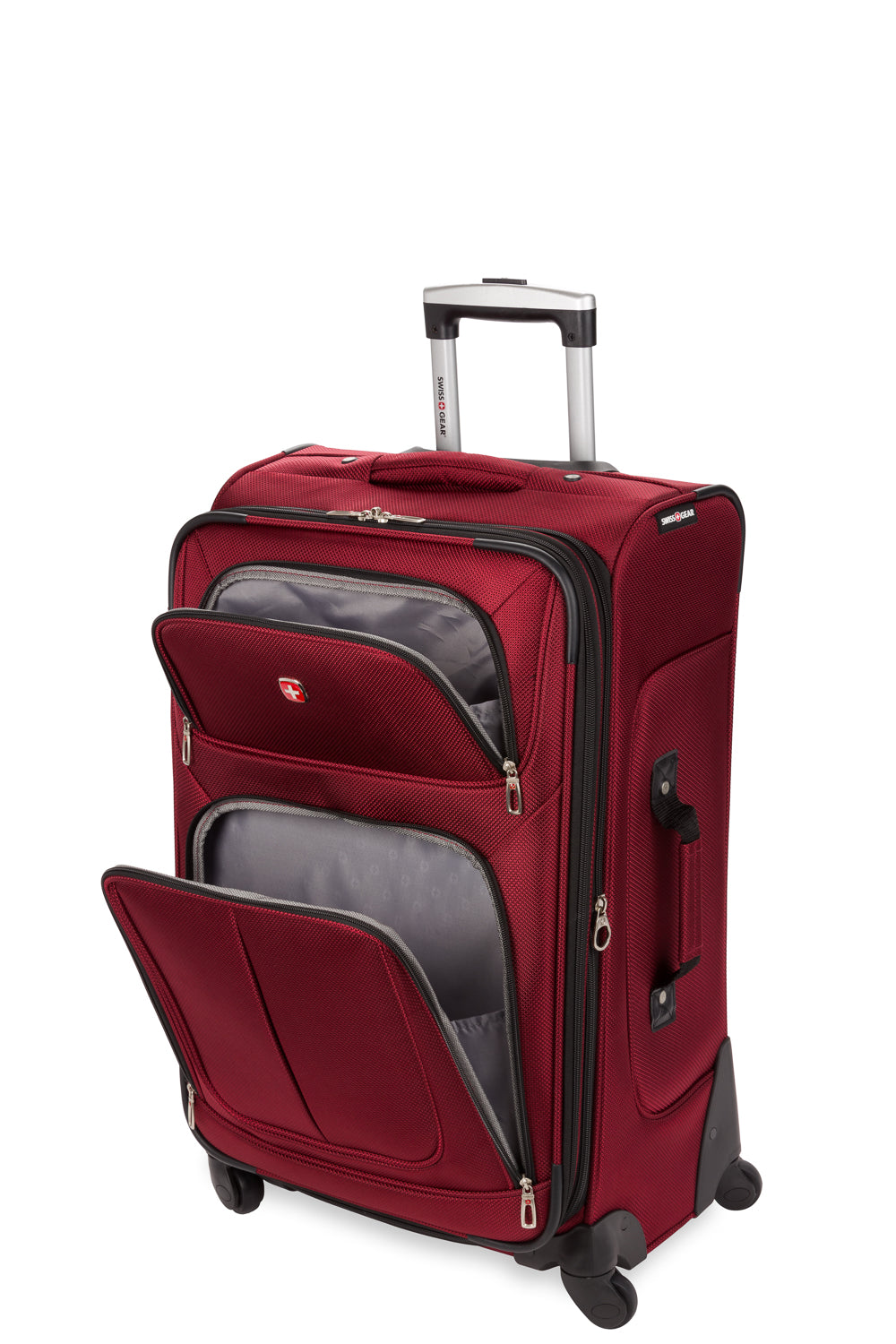 SWISSGEAR - Sion Medium Checked Spinner - Burgundy - 06