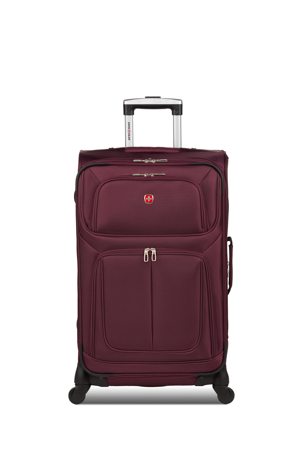 SWISSGEAR - Sion Medium Checked Spinner - Merlot - 03