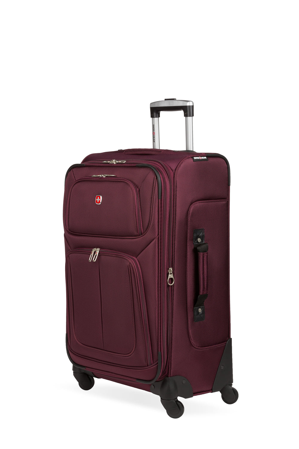 SWISSGEAR - Sion Medium Checked Spinner - Merlot - 01