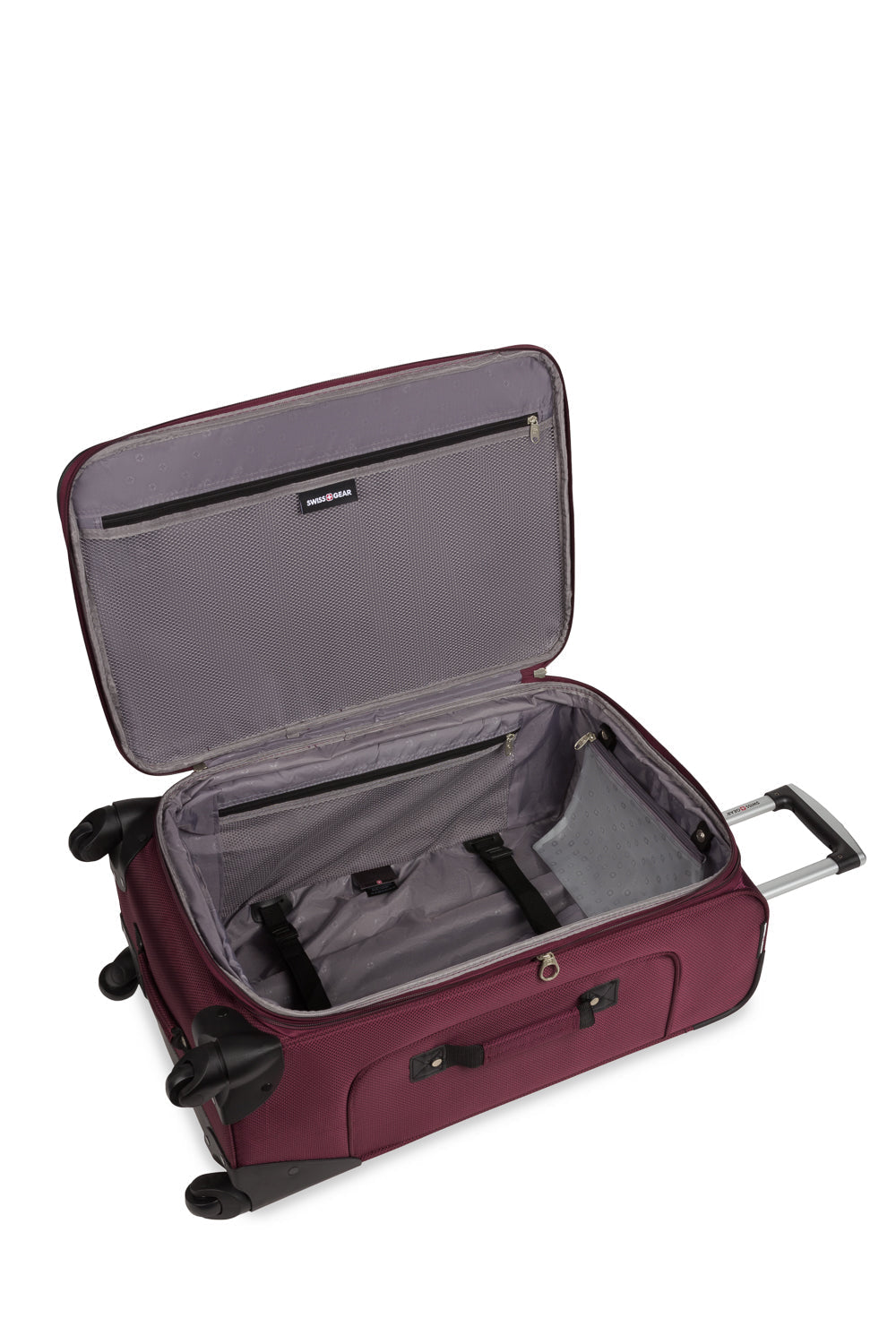SWISSGEAR - Sion Medium Checked Spinner - Merlot - 06