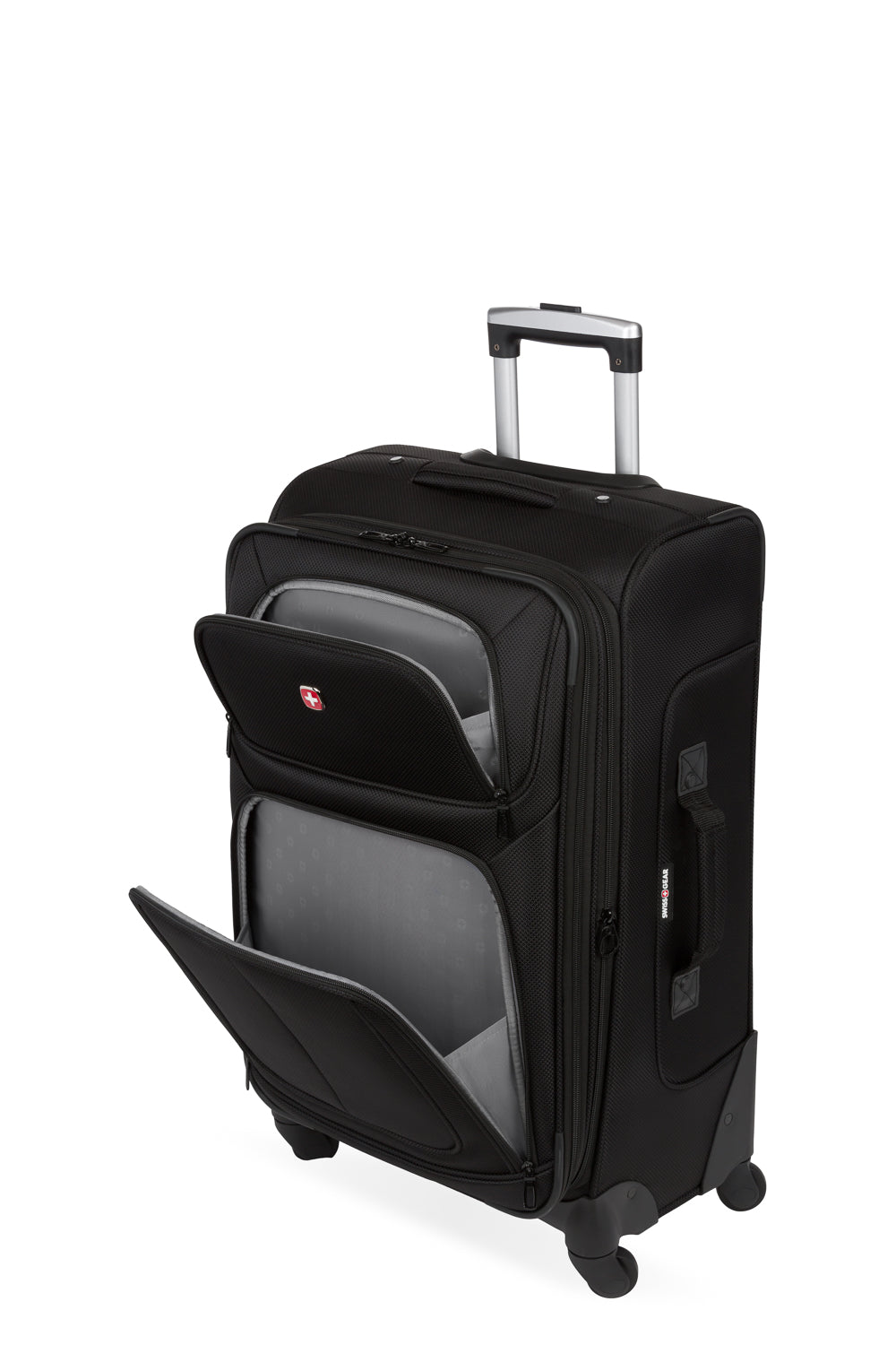 SWISSGEAR - Sion Medium Checked Spinner - Black - 13