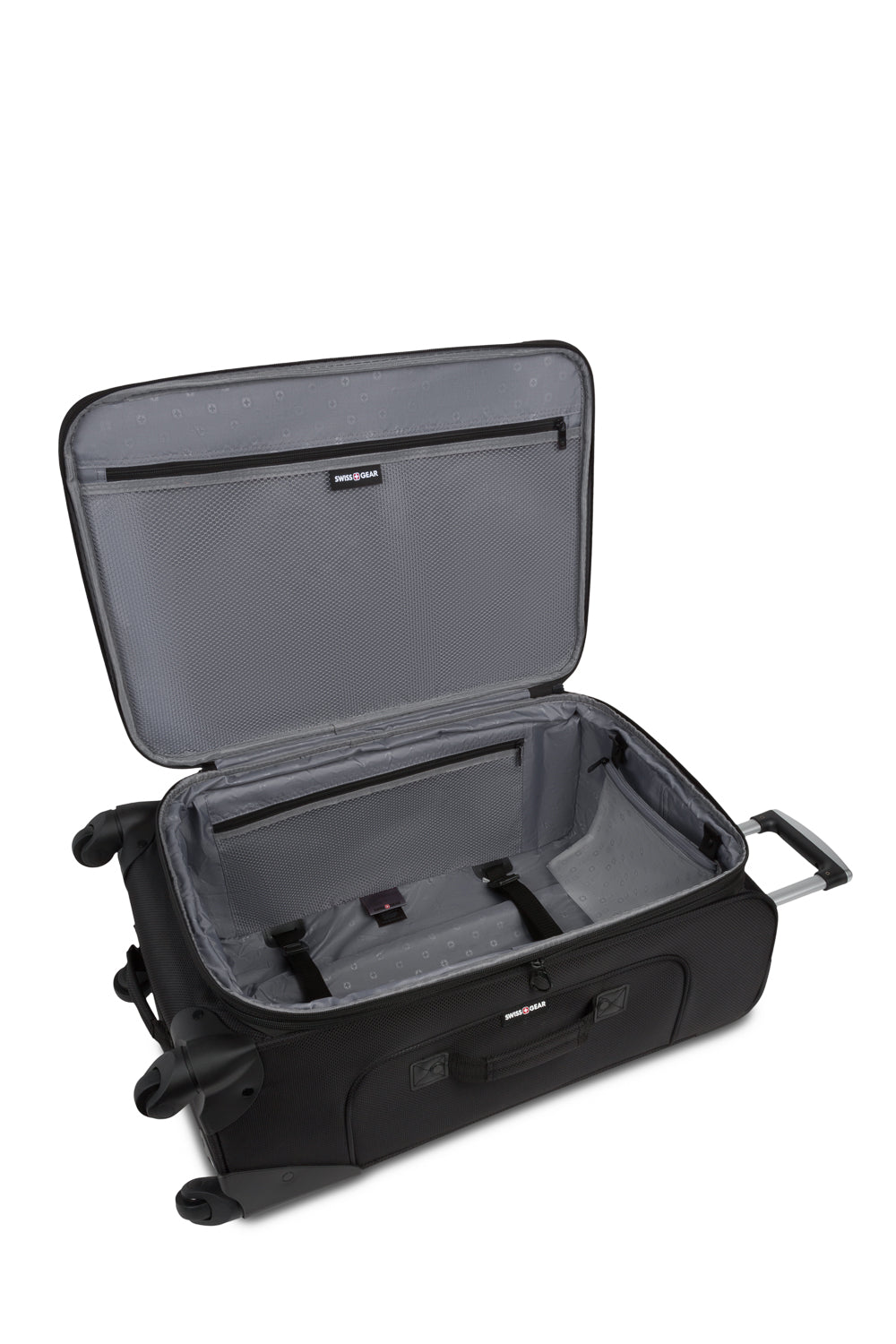 SWISSGEAR - Sion Medium Checked Spinner - Black - 06