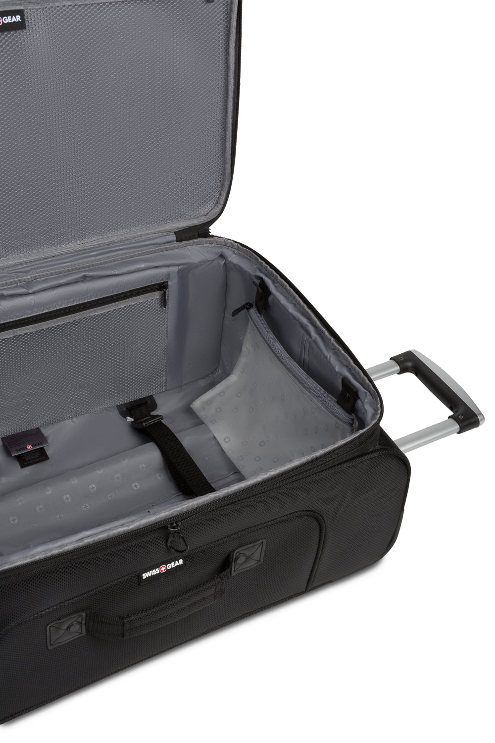 SWISSGEAR - Sion Medium Checked Spinner - Black - 12
