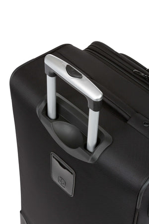 SWISSGEAR Sion 6283 Expandable 2 Piece Spinner Luggage Set - Black Push-button locking telescopic handle for easy pushing or pulling of luggage