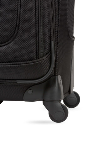 SWISSGEAR Sion 6283 Expandable 2 Piece Spinner Luggage Set - Black Four 360-degree, multi-directional spinner wheels for maximum maneuverability